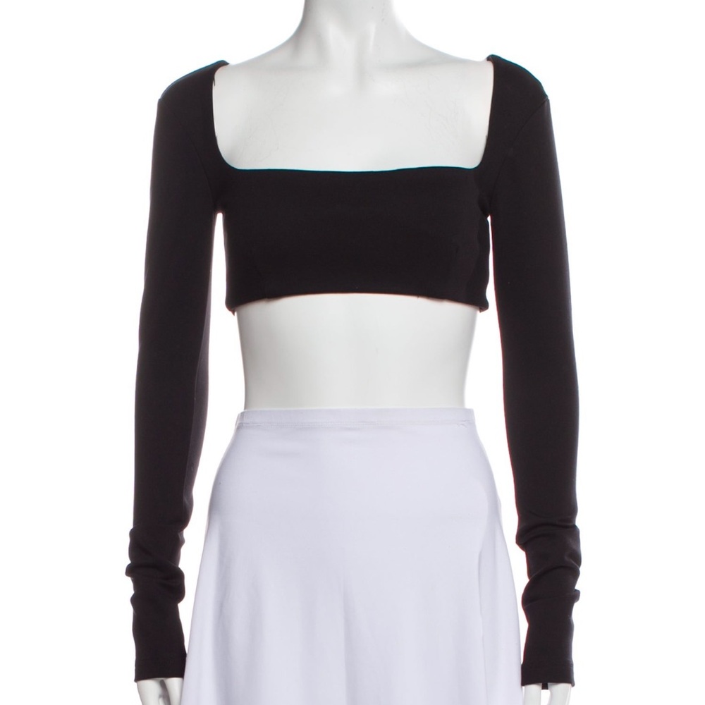 Nicholas square neckline long sleeve crop